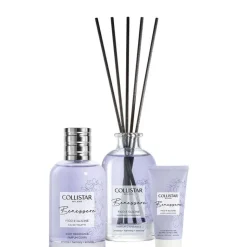 Benessere Fico e Glicine Cofanetto 100 ML Eau de Toilette + 50 ML Burro Liquido Corpo + 100 ML Fragranza d'ambiente