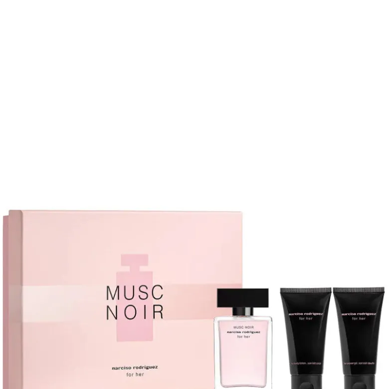 Narciso Rodriguez For Her MUSC NOIR Confezione 50 ML Eau de Parfum + 50 ML Body Lotion + 50 ML Shower Gel