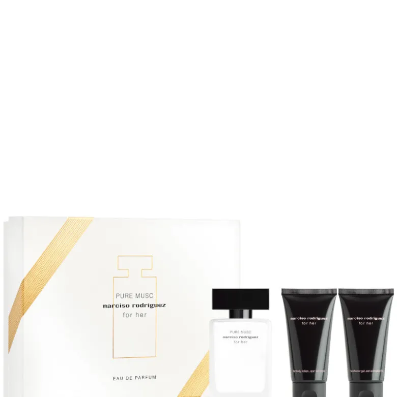 Narciso Rodriguez For Her Pure Musc Confezione 50 ML Eau de Parfum + 50 ML Body Lotion + 50 ML Shower Gel
